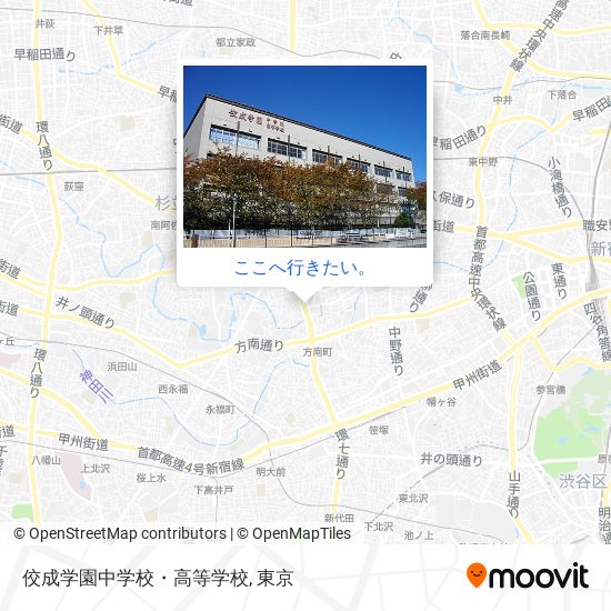 佼成学園中学校・高等学校地図