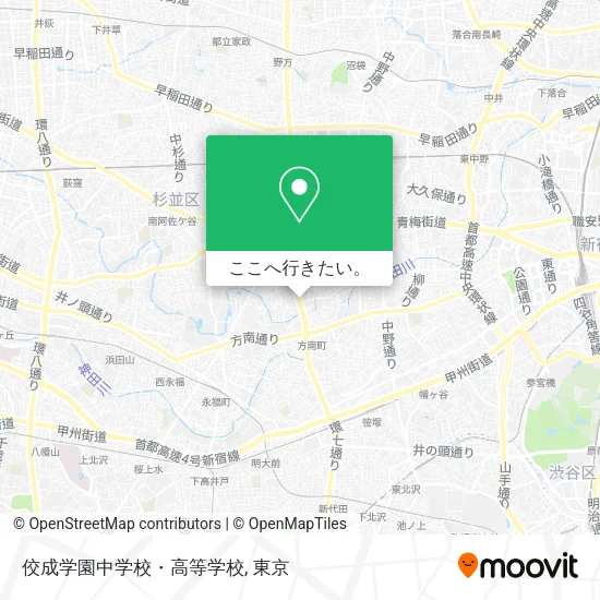 佼成学園中学校・高等学校地図