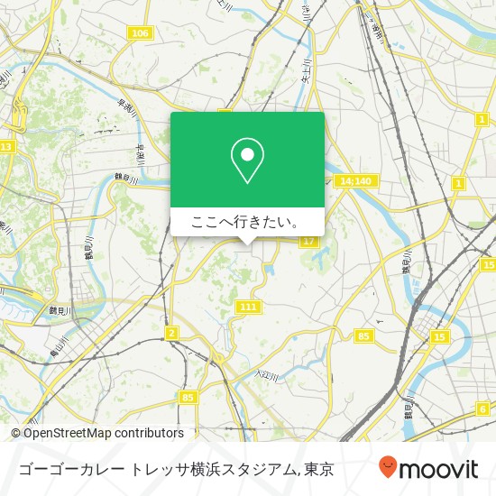 ゴーゴーカレー トレッサ横浜スタジアム地図