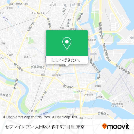 セブンイレブン 大田区大森中3丁目店地図