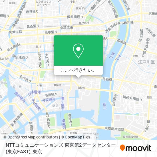 NTTコミュニケーションズ 東京第2データセンター(東京EAST)地図