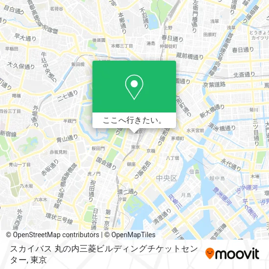 スカイバス 丸の内三菱ビルディングチケットセンター地図