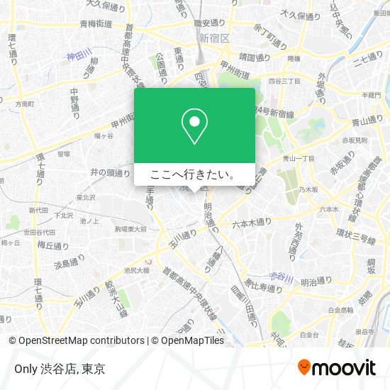 Only 渋谷店地図