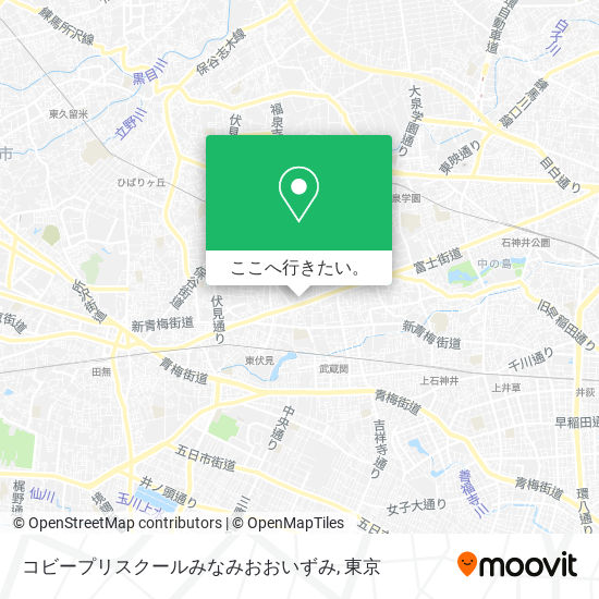 コビープリスクールみなみおおいずみ地図