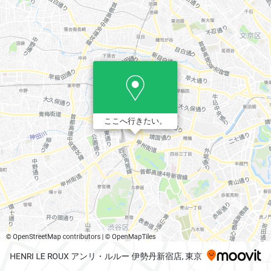 HENRI LE ROUX アンリ・ルルー 伊勢丹新宿店地図