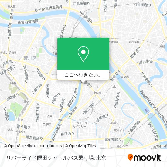 リバーサイド隅田シャトルバス乗り場地図