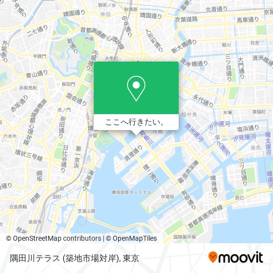 隅田川テラス (築地市場対岸)地図