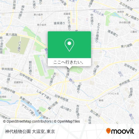 神代植物公園 大温室地図