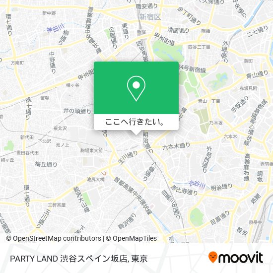 PARTY LAND 渋谷スペイン坂店地図