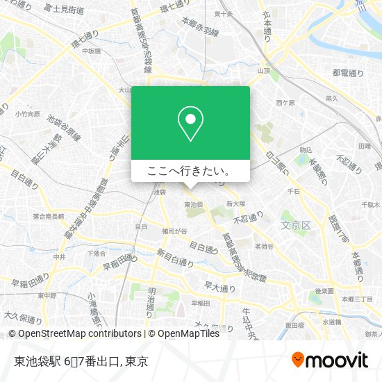 東池袋駅 6･7番出口地図