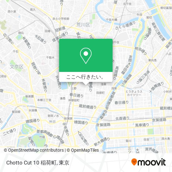 Chotto Cut 10 稲荷町地図