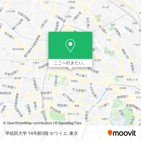 早稲田大学 14号館3階 ホワイエ地図