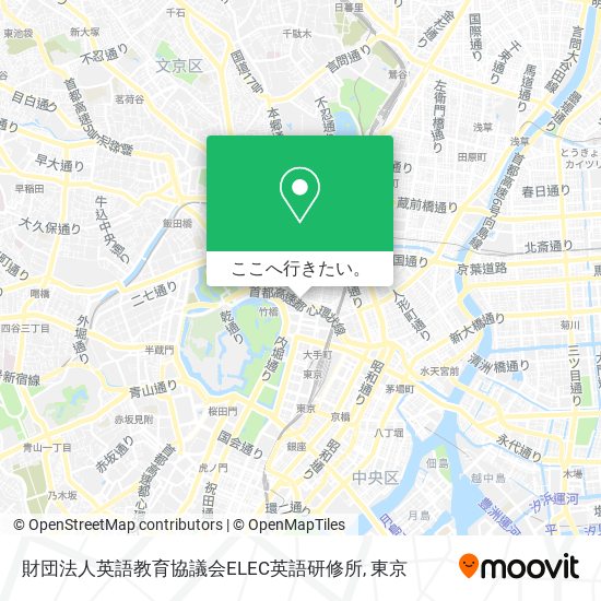 財団法人英語教育協議会ELEC英語研修所地図