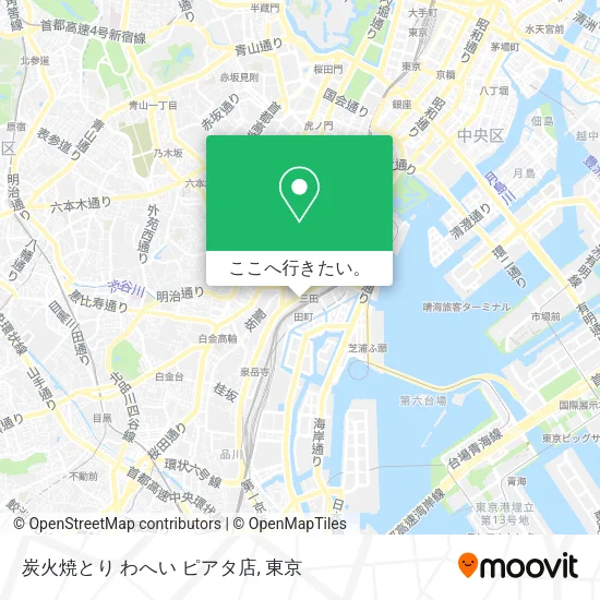 炭火焼とり わへい ピアタ店地図