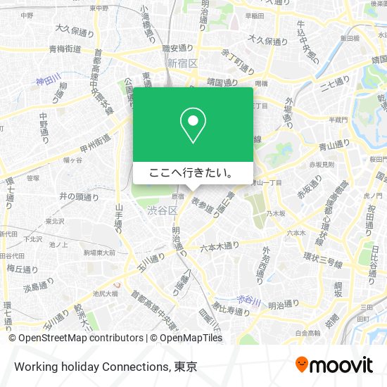 Working holiday Connections地図