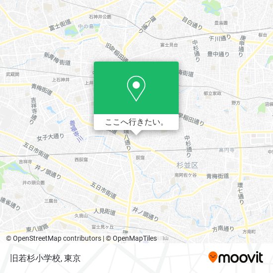 旧若杉小学校地図