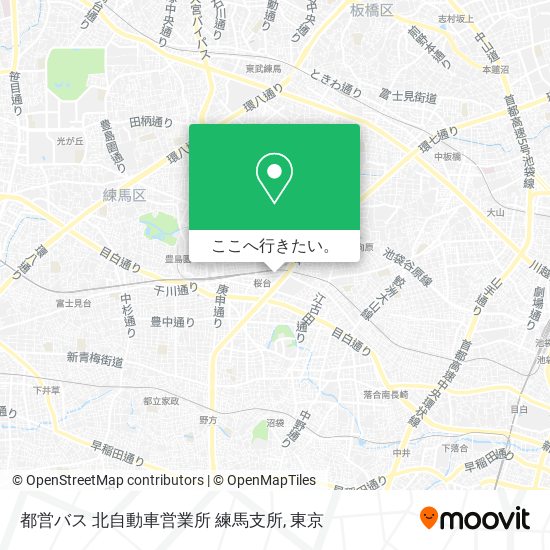 都営バス 北自動車営業所 練馬支所地図