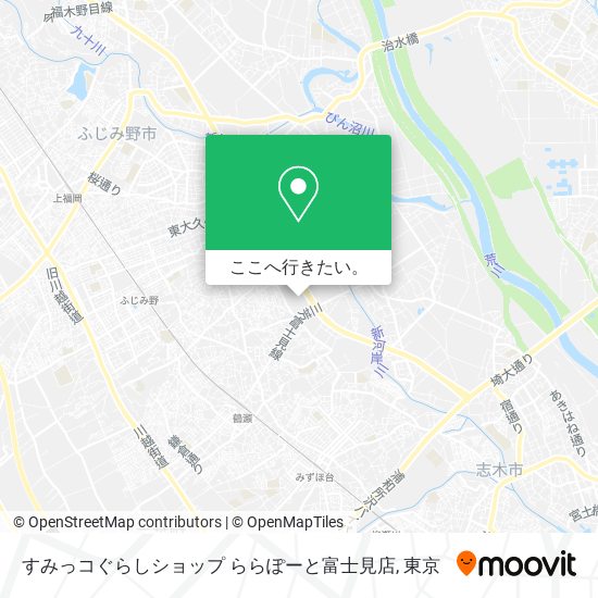 すみっコぐらしショップ ららぽーと富士見店地図