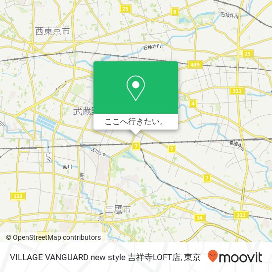 VILLAGE VANGUARD new style 吉祥寺LOFT店地図