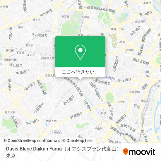 Oasis Blanc Daikan-Yama（オアシズブラン代官山）地図