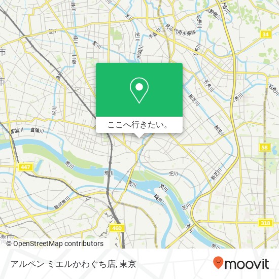 アルペン ミエルかわぐち店地図