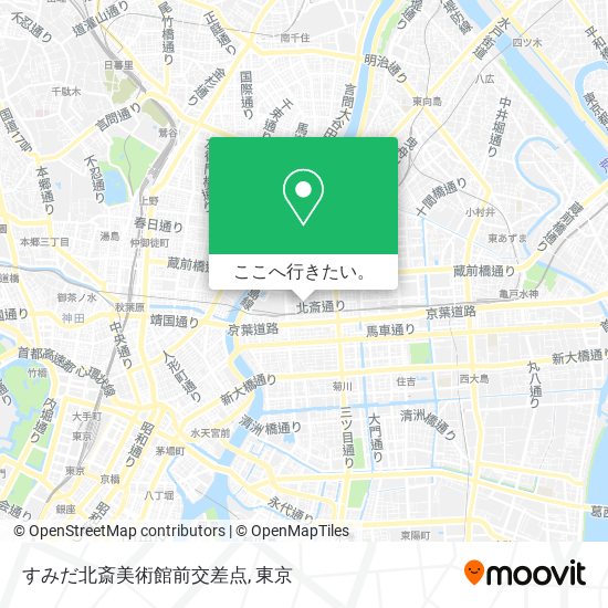 すみだ北斎美術館前交差点地図