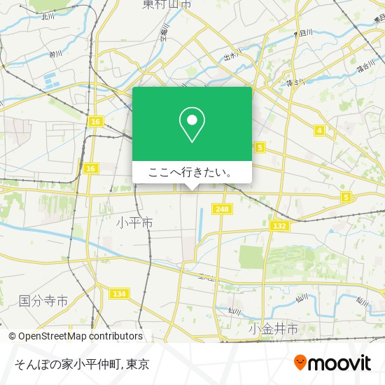 そんぽの家小平仲町地図