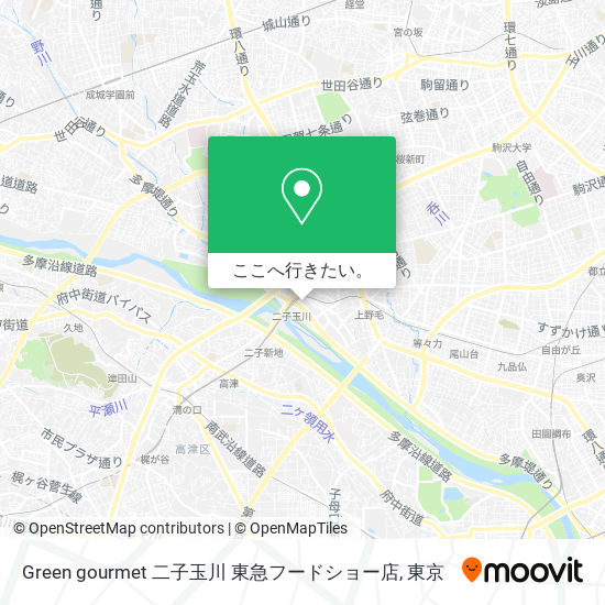 Green gourmet 二子玉川 東急フードショー店地図