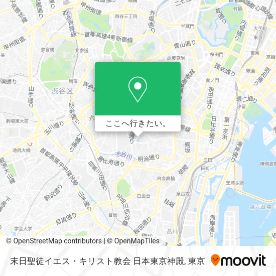 末日聖徒イエス・キリスト教会 日本東京神殿地図