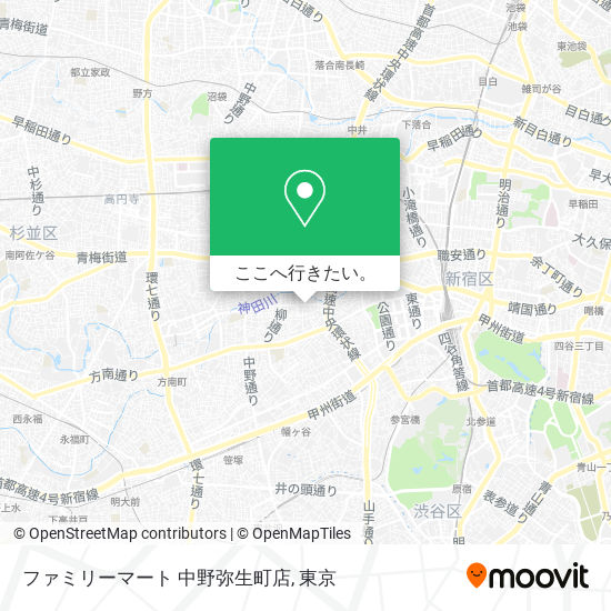 ファミリーマート 中野弥生町店地図