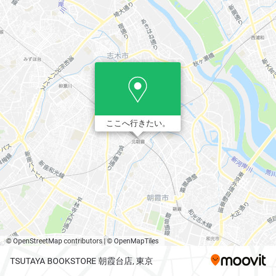 TSUTAYA BOOKSTORE 朝霞台店地図