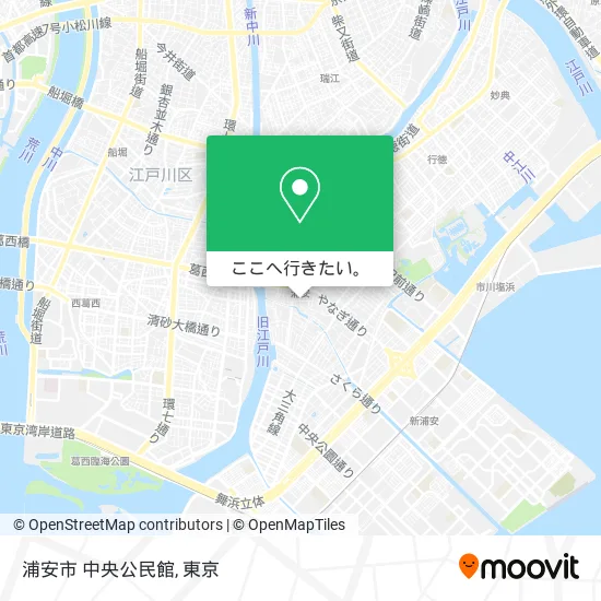 浦安市 中央公民館地図