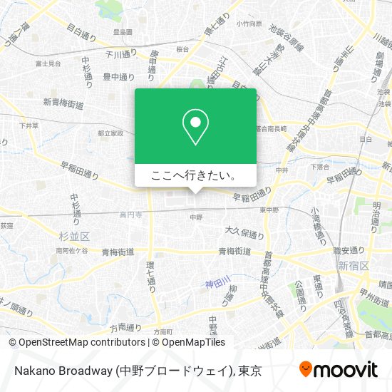 Nakano Broadway (中野ブロードウェイ)地図
