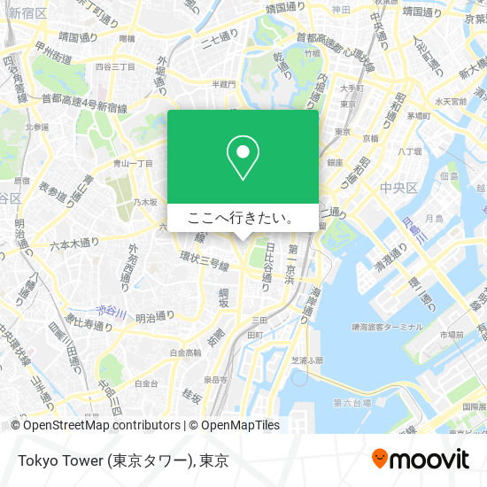 Tokyo Tower (東京タワー)地図