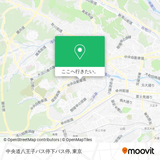 中央道八王子バス停下バス停地図
