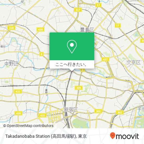Takadanobaba Station (高田馬場駅)地図