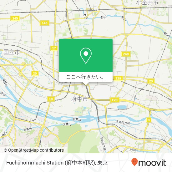 Fuchūhommachi Station (府中本町駅)地図