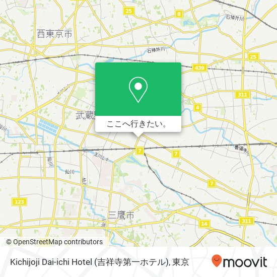 Kichijoji Dai-ichi Hotel (吉祥寺第一ホテル)地図