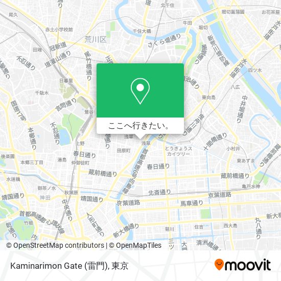Kaminarimon Gate (雷門)地図