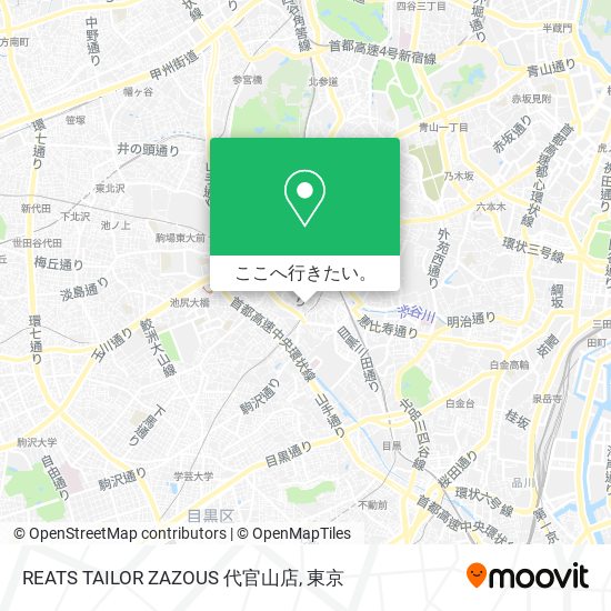 REATS TAILOR ZAZOUS 代官山店地図