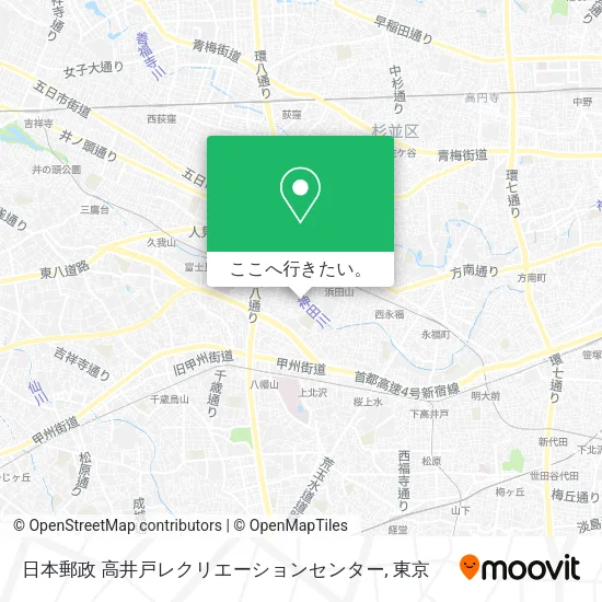日本郵政 高井戸レクリエーションセンター地図