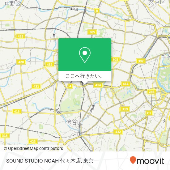 SOUND STUDIO NOAH 代々木店地図