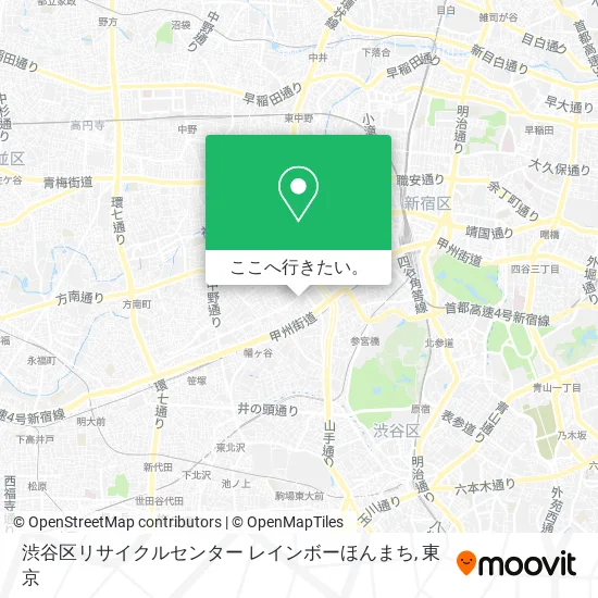 渋谷区リサイクルセンター レインボーほんまち地図