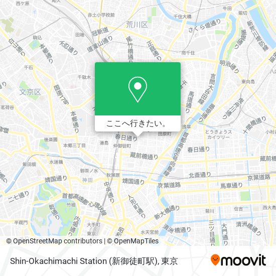 Shin-Okachimachi Station (新御徒町駅)地図