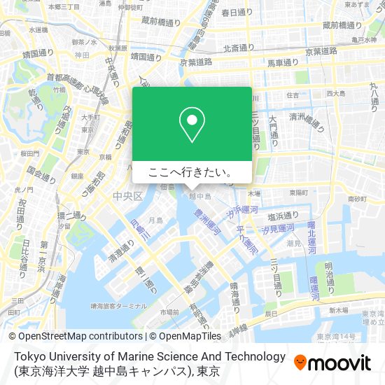 Tokyo University of Marine Science And Technology (東京海洋大学 越中島キャンパス)地図