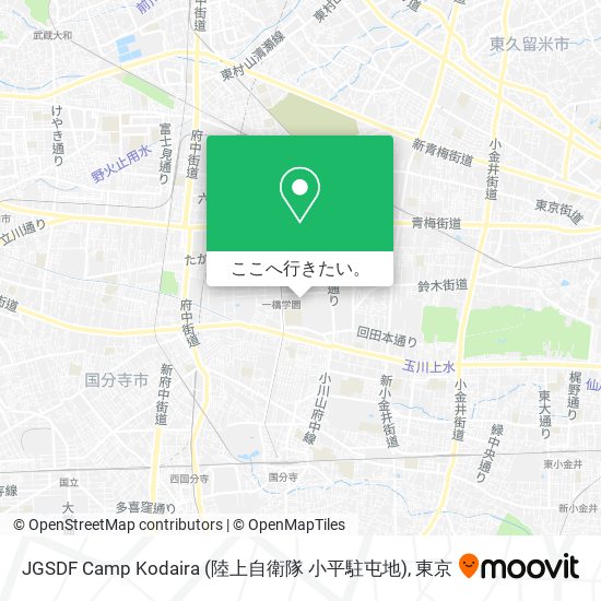 JGSDF Camp Kodaira (陸上自衛隊 小平駐屯地)地図