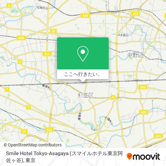 Smile Hotel Tokyo-Asagaya (スマイルホテル東京阿佐ヶ谷)地図