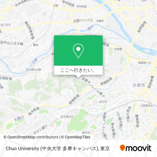 Chuo University (中央大学 多摩キャンパス)地図