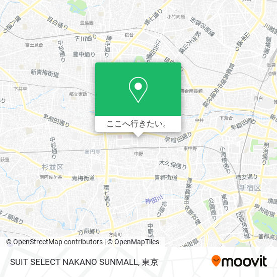 SUIT SELECT NAKANO SUNMALL地図