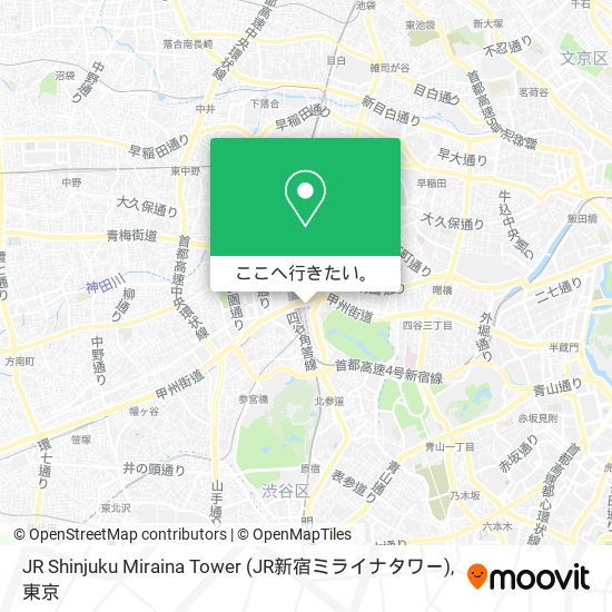 JR Shinjuku Miraina Tower (JR新宿ミライナタワー)地図